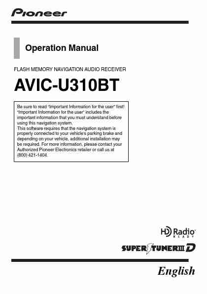Pioneer Stereo Receiver AVIC-U310BT-page_pdf